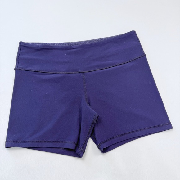 Lululemon Reverse Groove Biker Shorts Womens Size 8 Purple - Picture 1 of 6